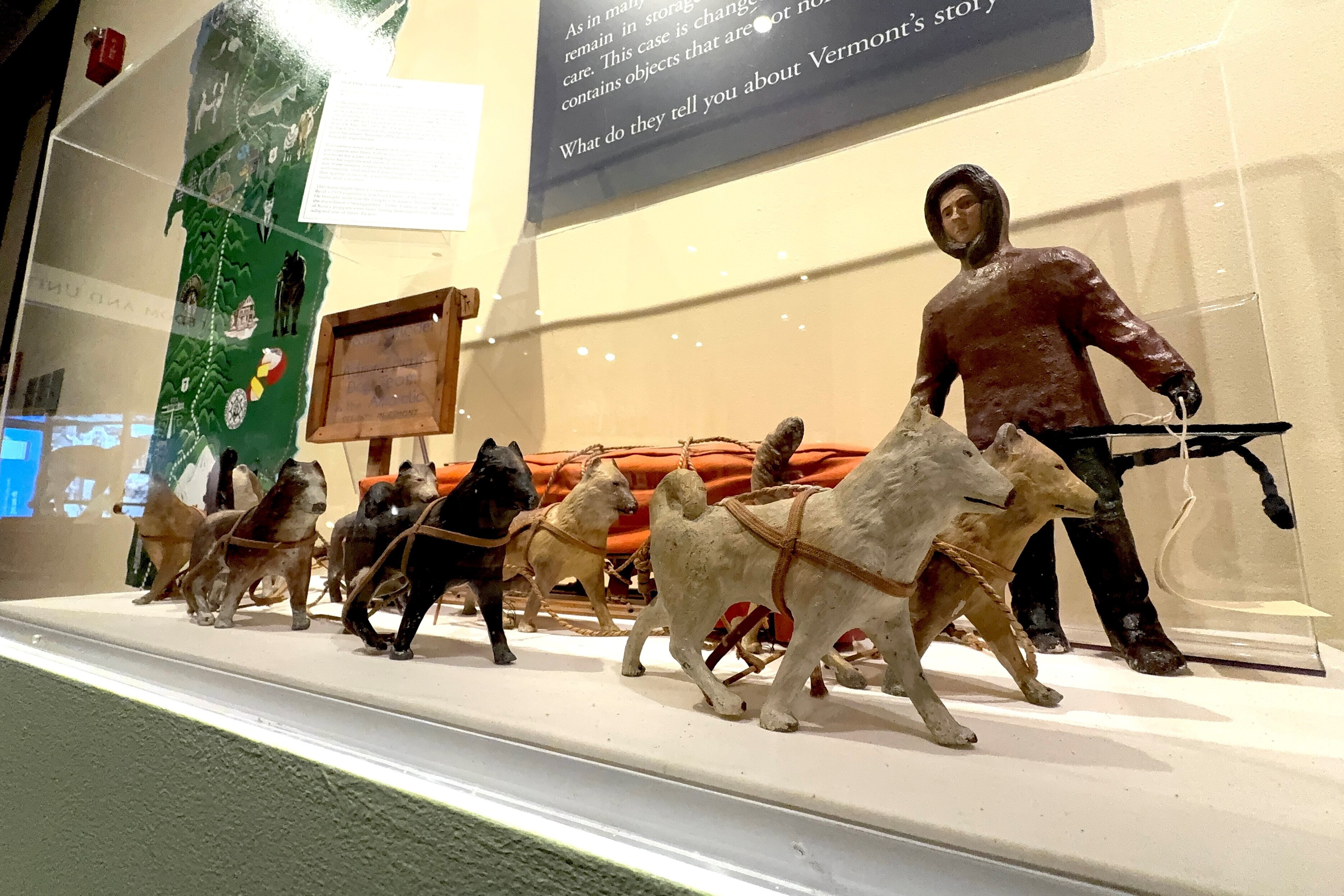 Mush! Admiral Byrd's Dog Team Model: now on display at the Vermont History Museum 